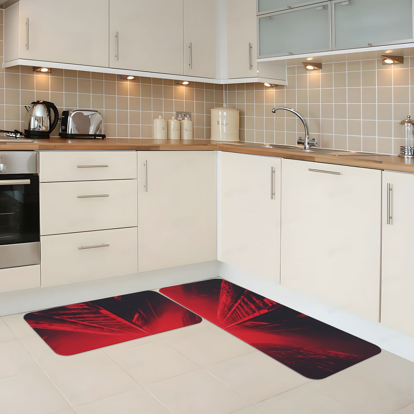 Essential for Kitchen! Multi - sized Non - slip and Water - absorbent Floor Mats, Protect Every Step in the Kitchen