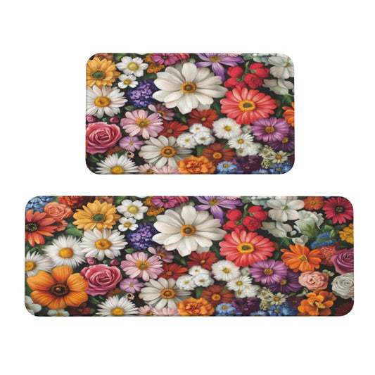 Floral Pattern Kitchen Mat Set - Anti - slip & Absorbent Items to Enhance Your Kitchen