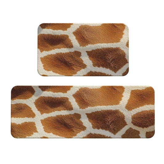 Giraffe - Patterned Kitchen Mat Set——Practical Mat Combination Bringing Natural Wildness into the Kitchen